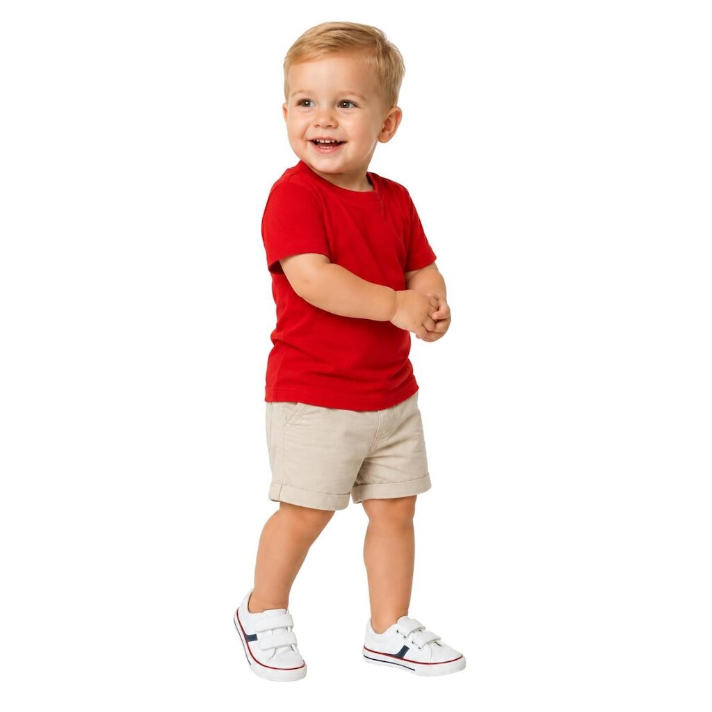 Camiseta Bebê Lisa Manga Curta Algodão Menino