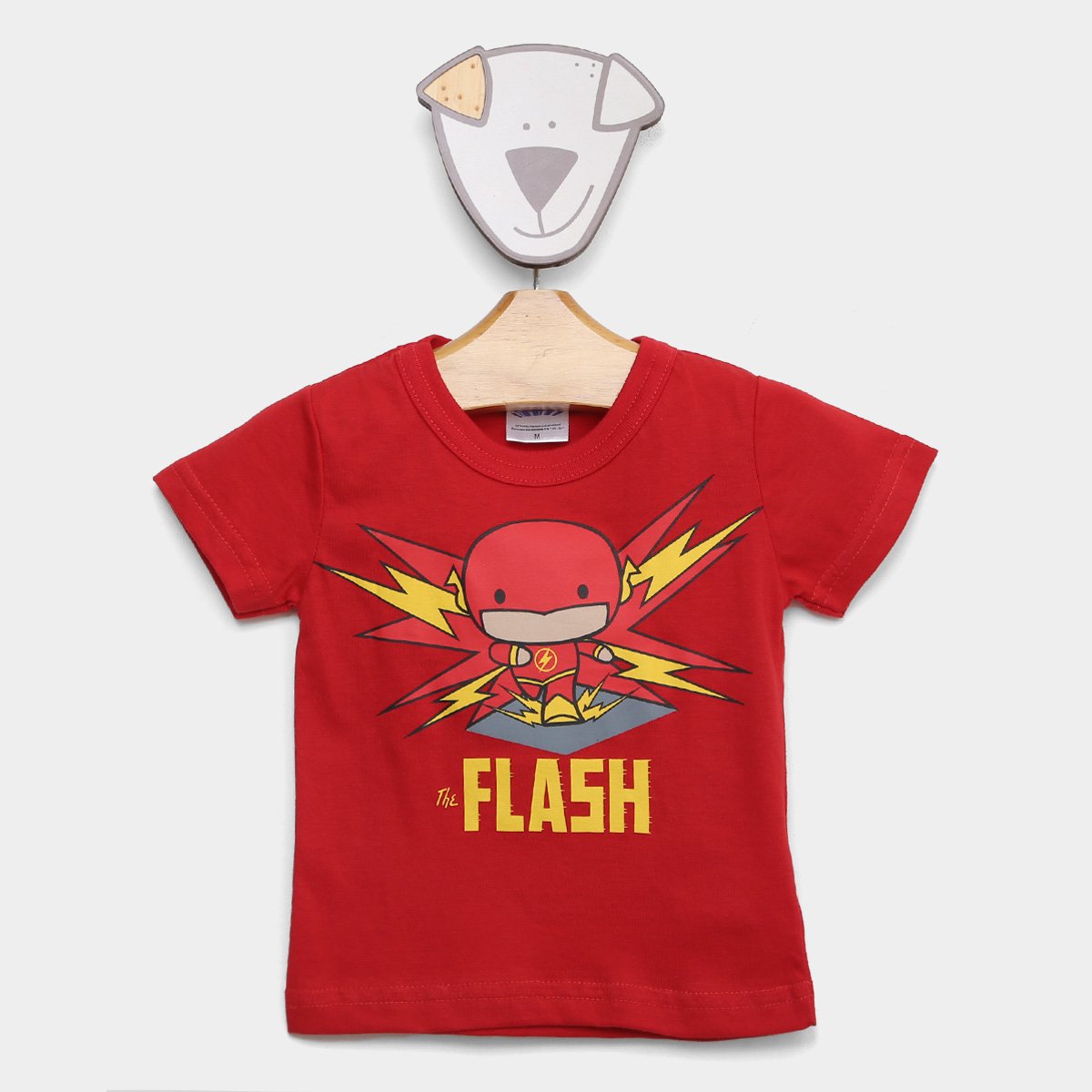 Camiseta Bebê Marlan DC Heroes Menino - Vermelho Menor preço em Camiseta Bebê Marlan DC Heroes Menino - Vermelho