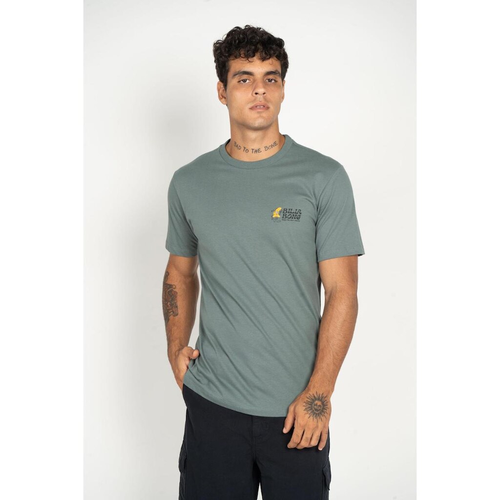 Camiseta Billabong M/C Happy Fins Verde Escuro-VERDE ESCURO-P