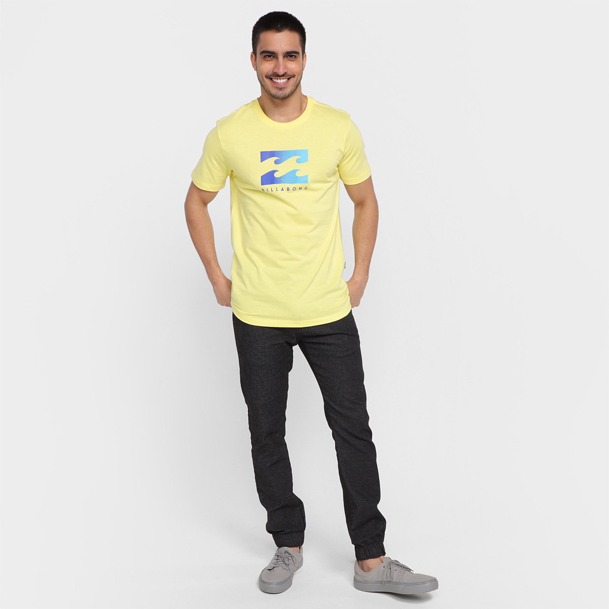 camiseta billabong amarela