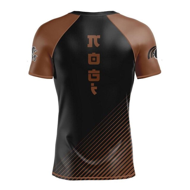 Camiseta Black Cat Sport Wear Faixa Jiu-Jitsu Rash Guard Segunda Pele Proteção
