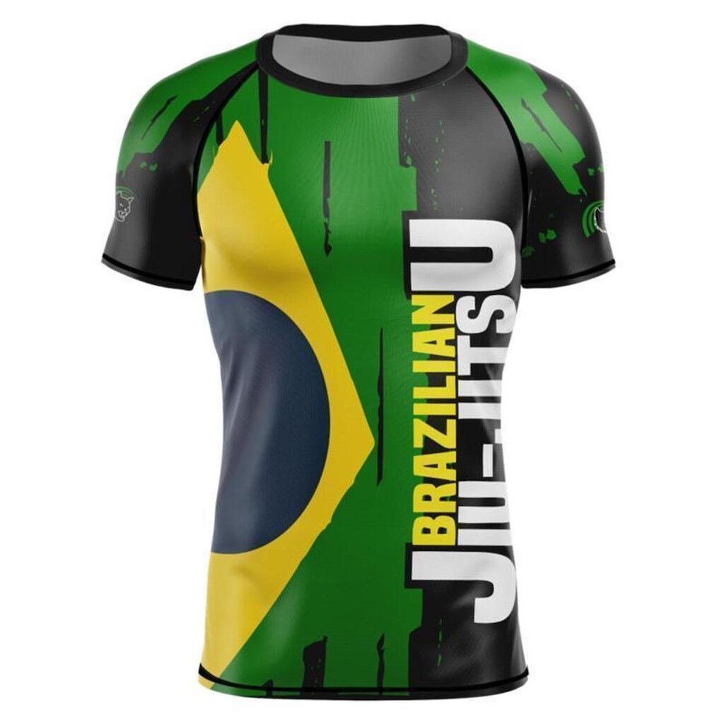 Camiseta Black Cat Sport Wear Jiu-Jitsu Rash Guard BJJ Shadow
