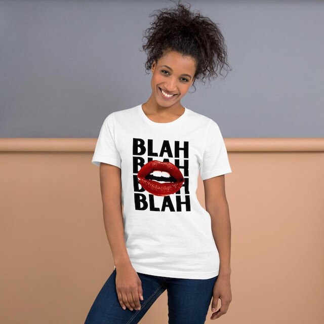 Camiseta Blusa Feminina Boca Blah