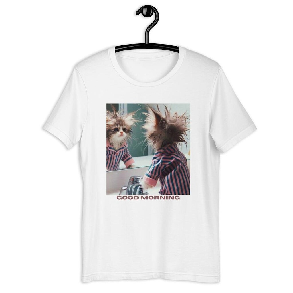 Camiseta Blusa Feminina Gata Good Morning