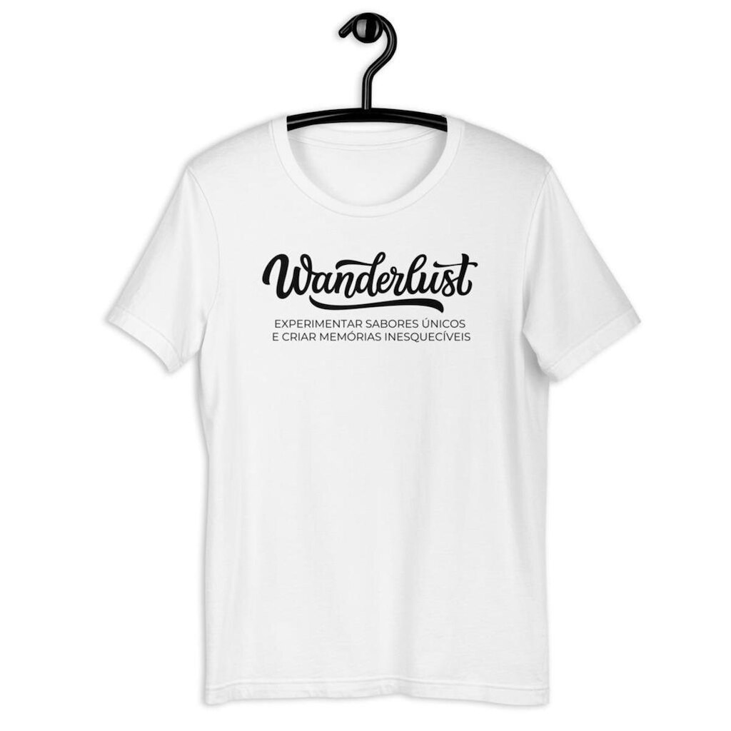 Camiseta Blusa Feminina Wanderlust Desejo de Viajar