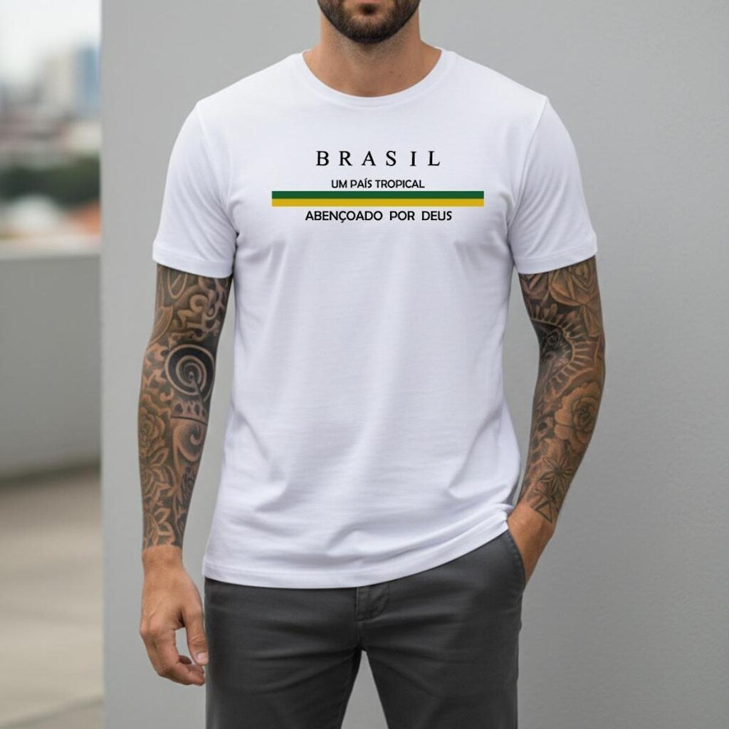 Camiseta Branca Masculina Seleção Brasileira Copa 2026 Direto da Fábrica Original Tempo Limitada