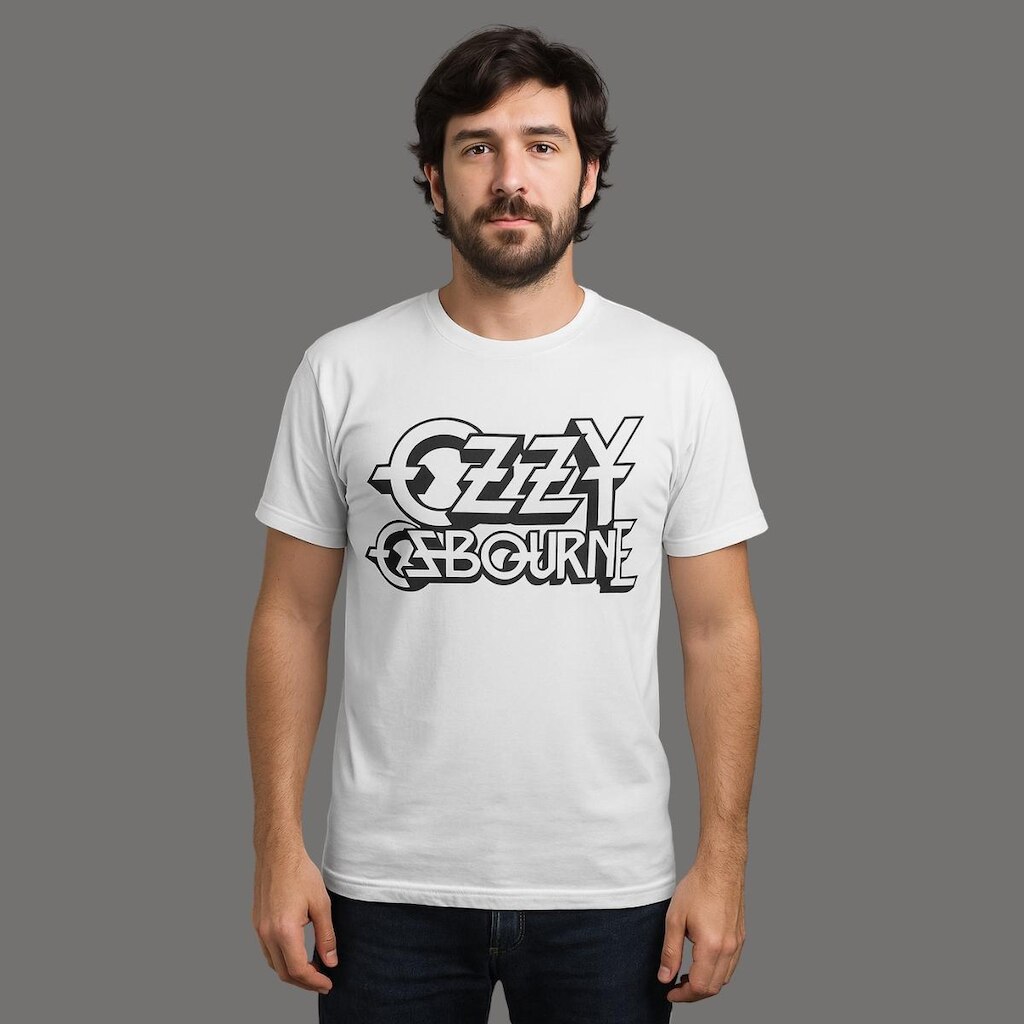 Camiseta Branca Rock Ozzy Osbourne Lenda Heavy Metal Black