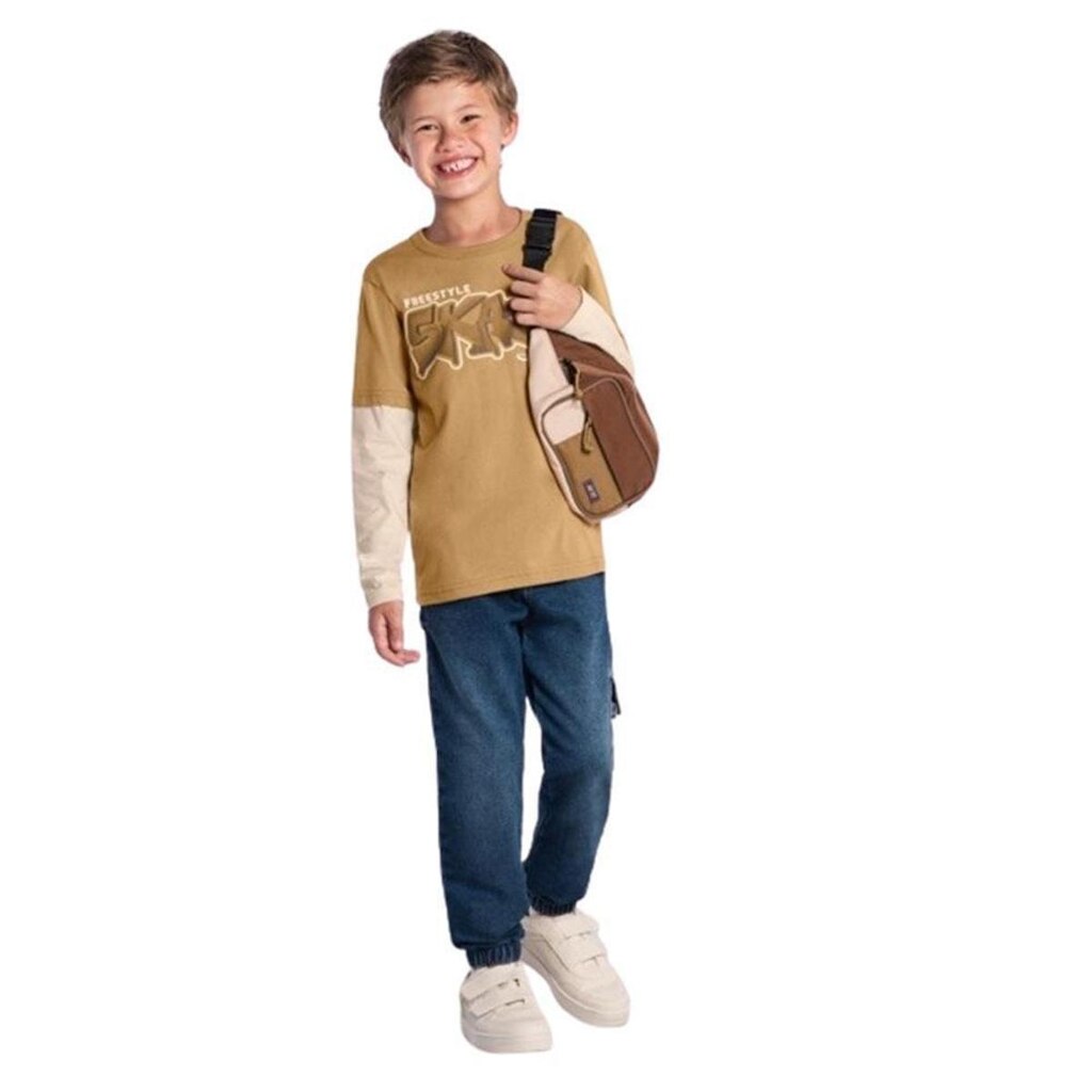 Camiseta Brandili Manga Longa Skate Masculina
