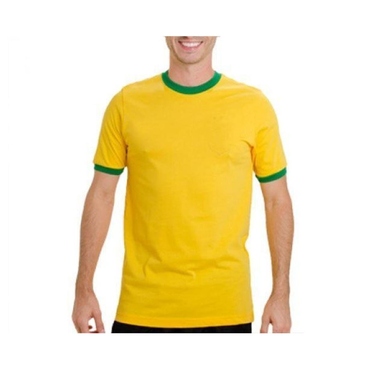 Camiseta Brasil Copa Verde Amarela Algodão Camisa Lisa Blusa Menor preço em Camiseta Brasil Copa Verde Amarela Algodão Camisa Lisa Blusa
