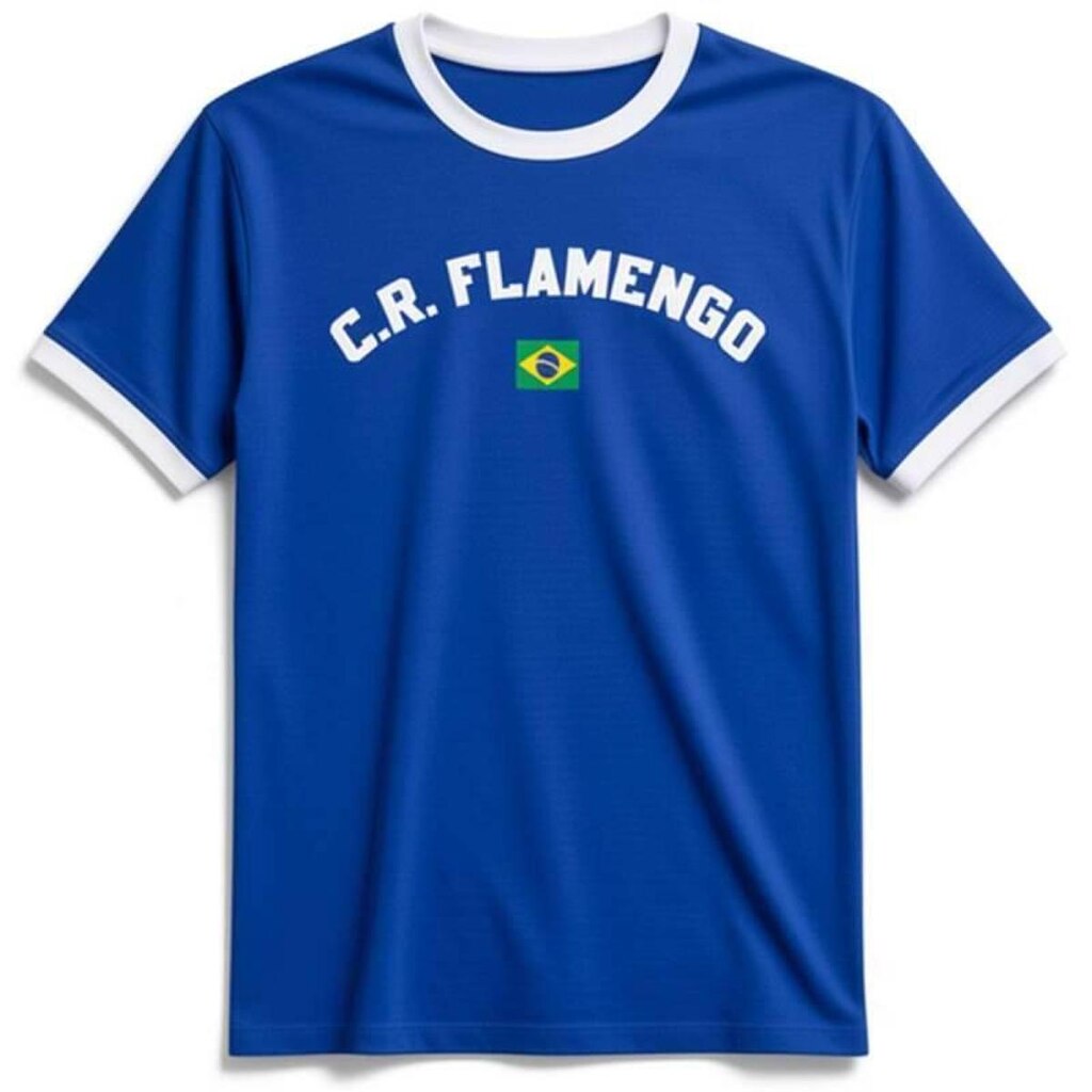 Camiseta Braziline Flamengo Flor - Masculino - Azul