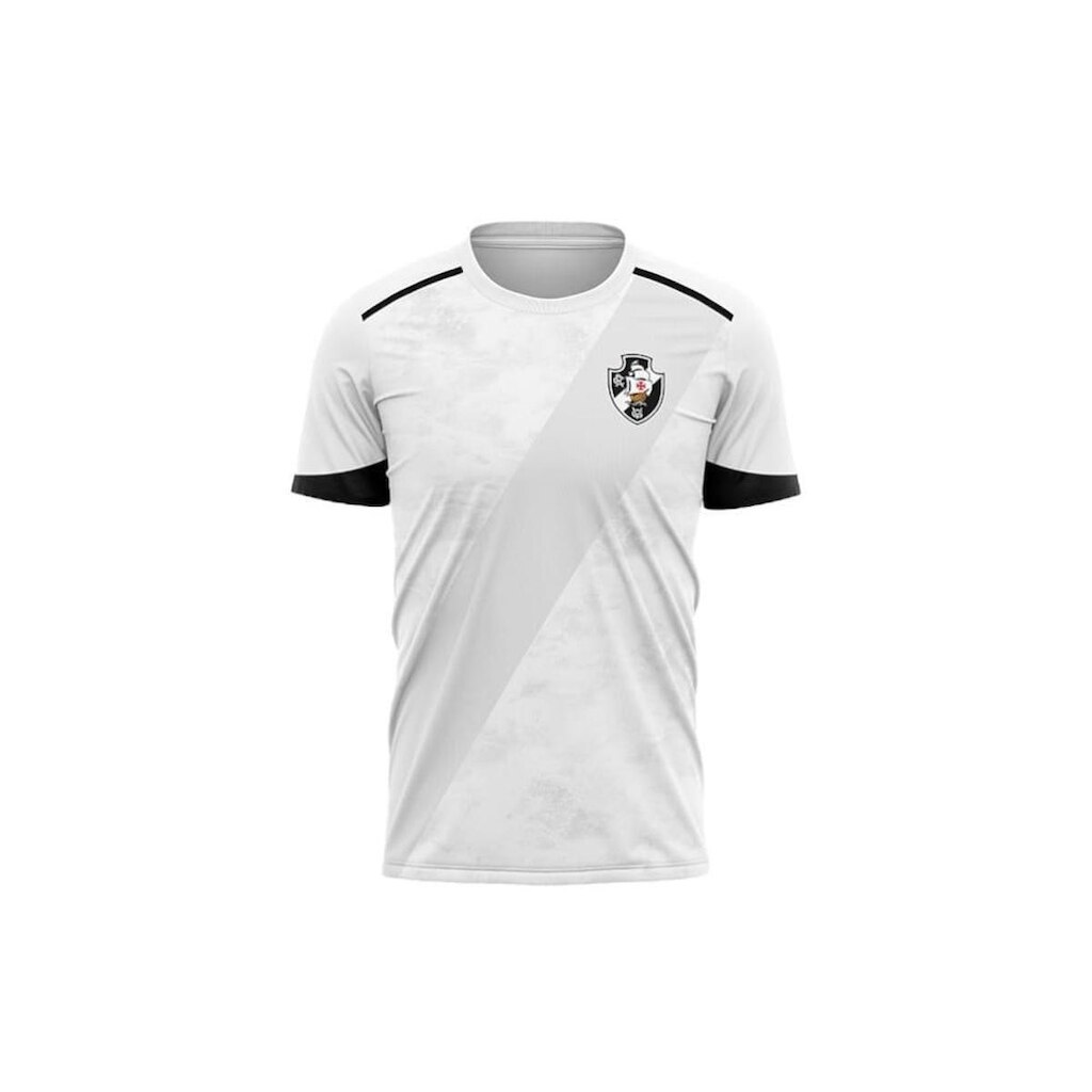 Camiseta Brazilline Vasco Panoramic Adulto - Branca/Preta