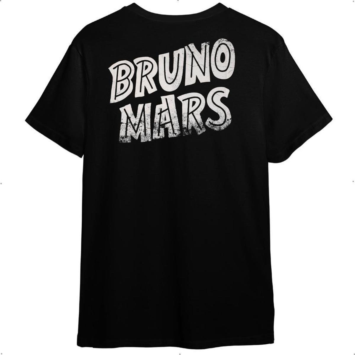 Camiseta Bruno Mars Preta Unissex Adulto | Zattini