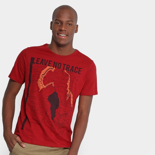 Camiseta Burn Leave No Trace Masculina - Vinho