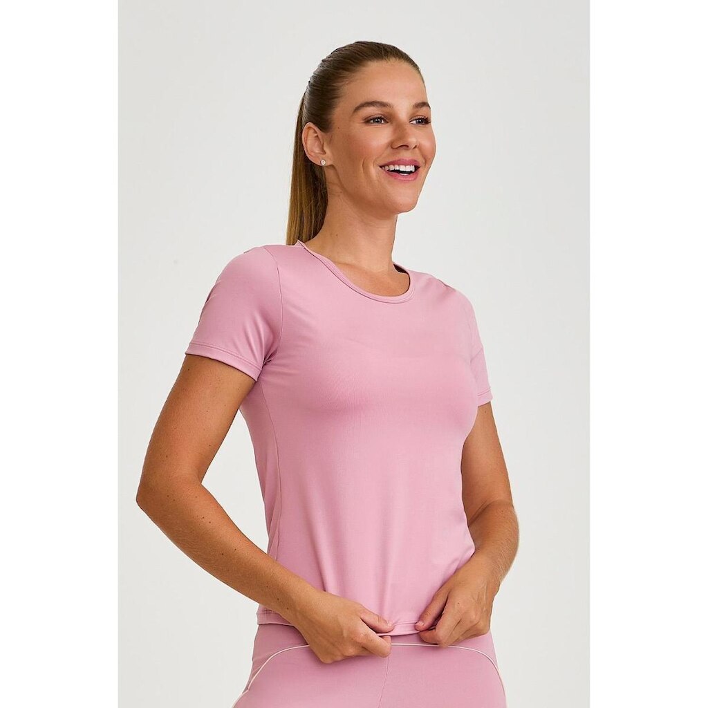 Camiseta Caju Brasil Blocksun Dry Etiqueta nas Costas Feminina