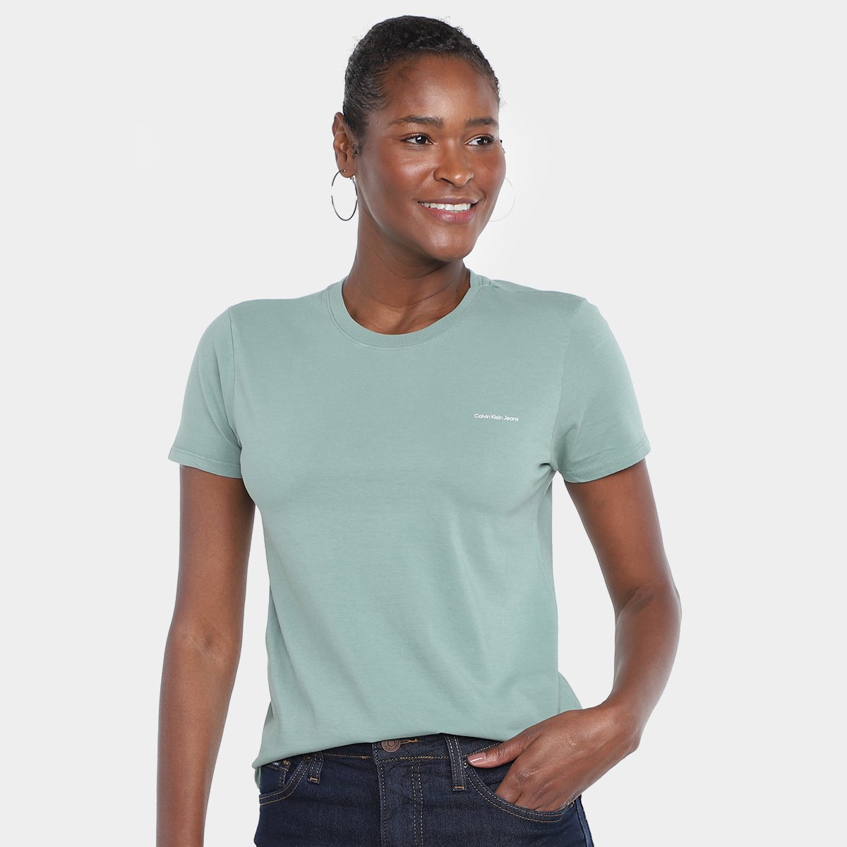 Camisa Basica Camisa Calvin Klein Feminina Camiseta Calvin Klein