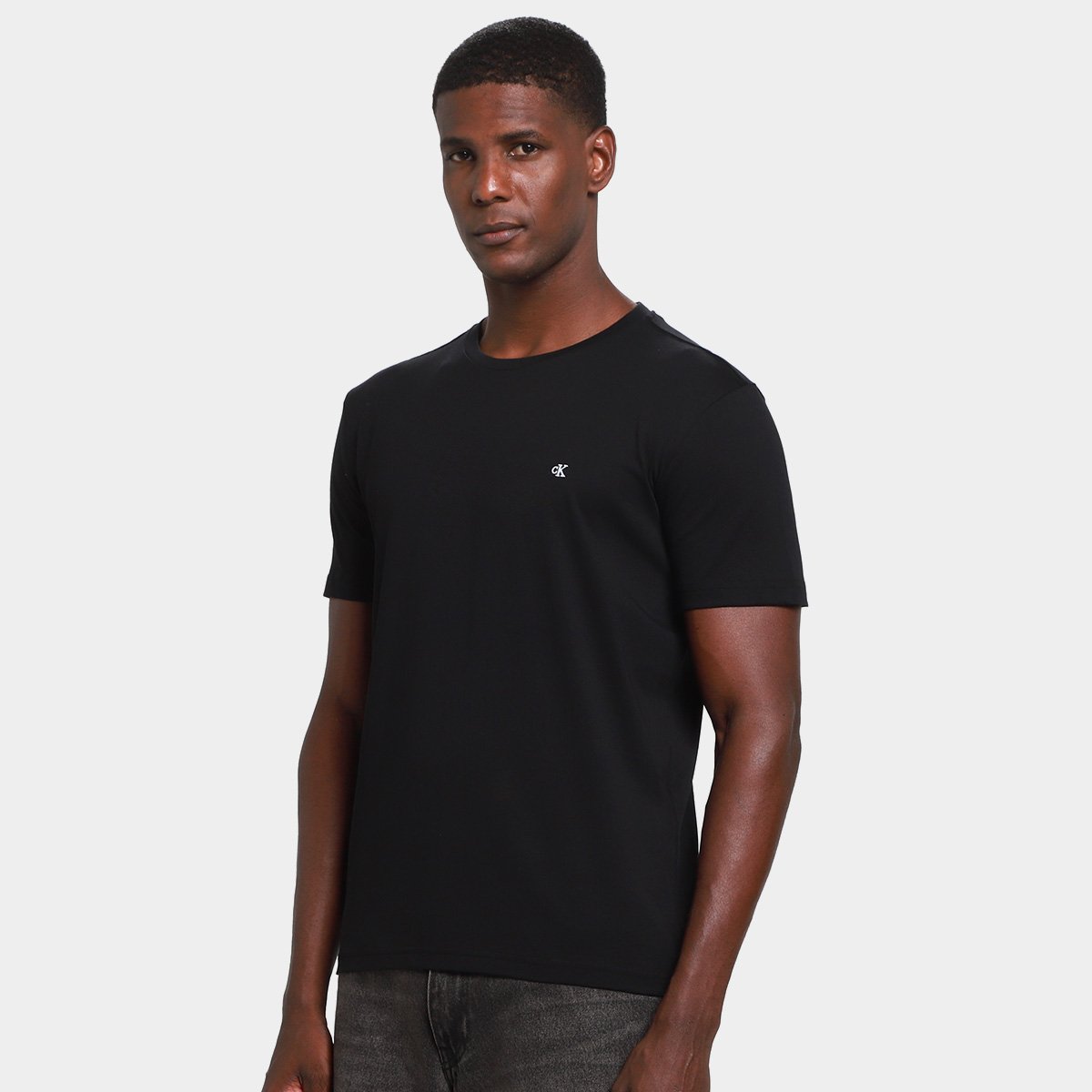 Camiseta Calvin Klein Bordado Masculina Menor preço em Camiseta Calvin Klein Bordado Masculina