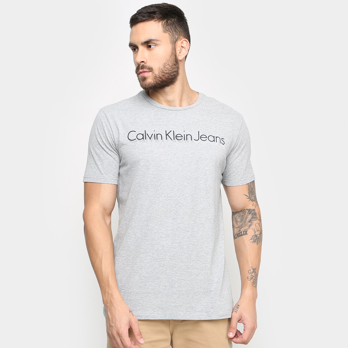 Camiseta Calvin Klein Estampada Masculina - Mescla é ruim? Camiseta Calvin Klein Estampada Masculina - Mescla é boa?