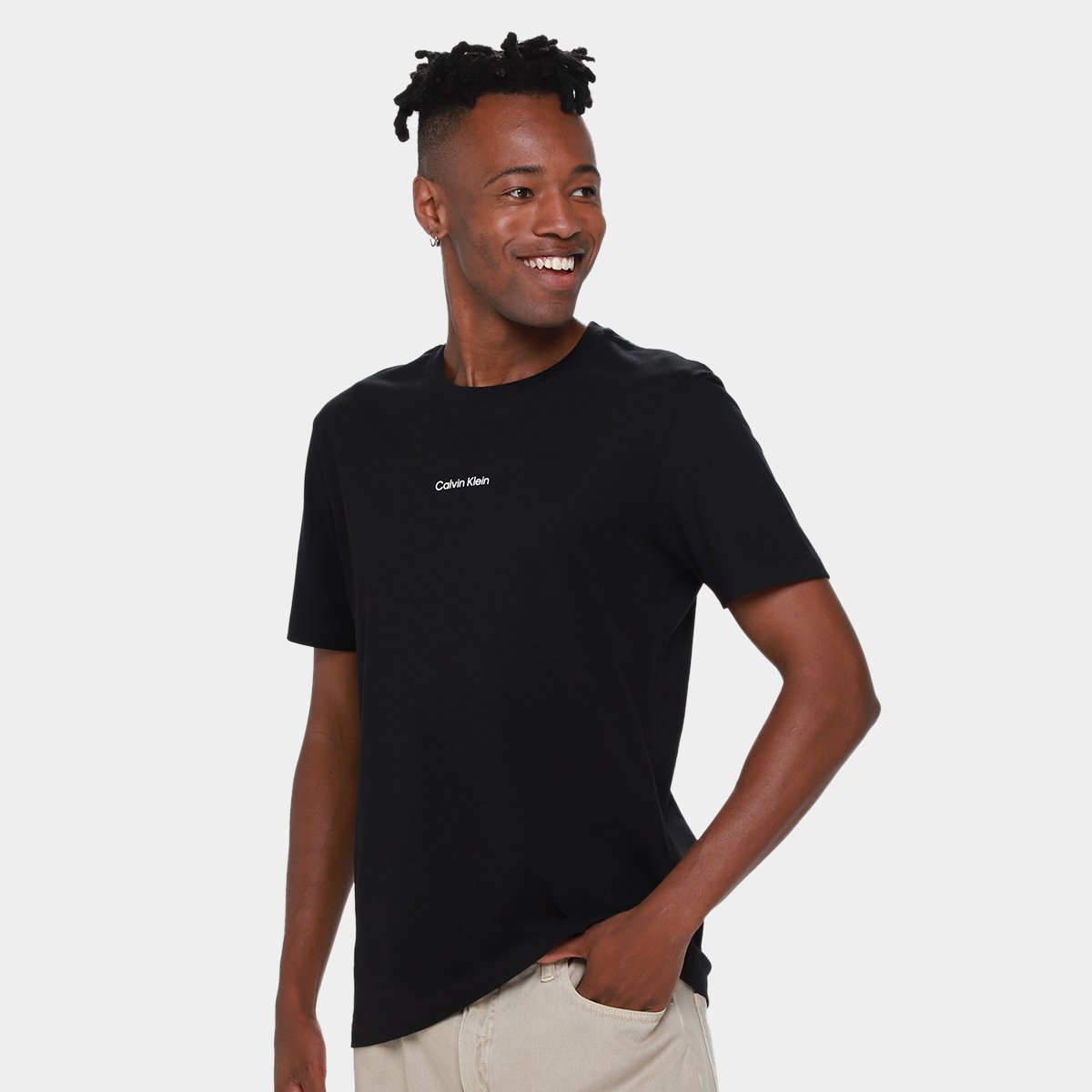 Camiseta Calvin Klein Logo Masculino Menor preço em Camiseta Calvin Klein Logo Masculino