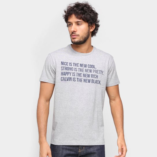 Camiseta Calvin Klein New Cool Masculina - Mescla