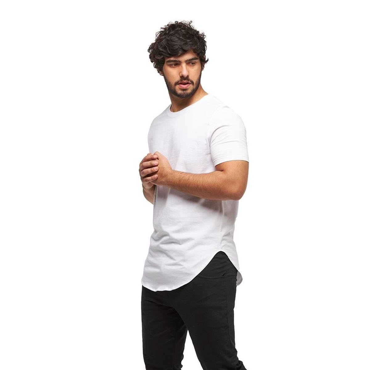 Camiseta Camisa Blusa Longline Oversized MC Menor preço em Camiseta Camisa Blusa Longline Oversized MC