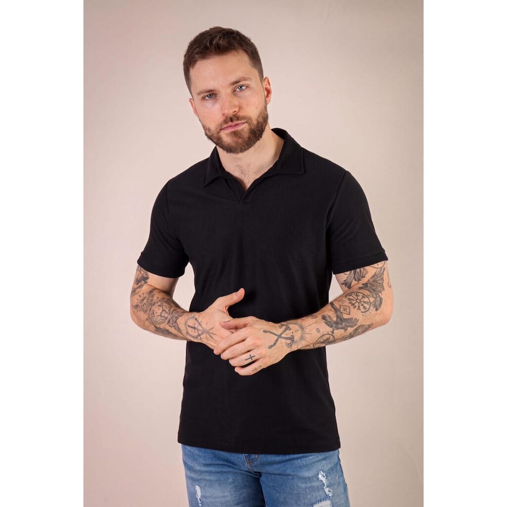Camiseta Camisa Gola Italiana Polo Sem Botão Slim Premium