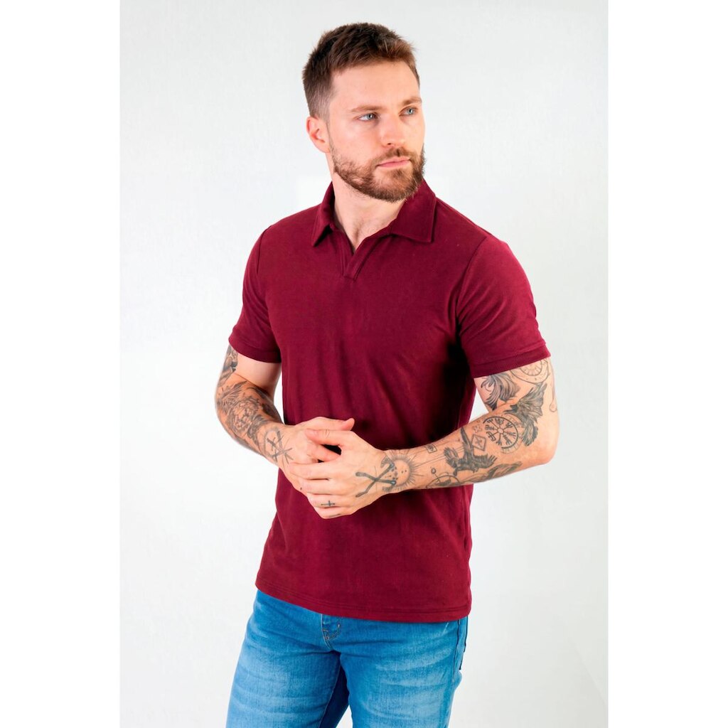 Camiseta Camisa Gola Italiana Polo Sem Botão Slim Premium