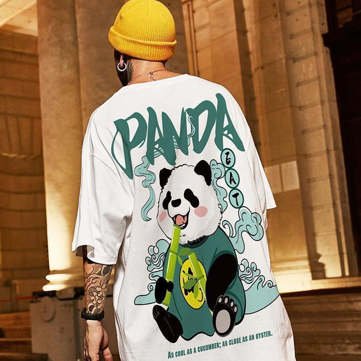 Menor preço em Camiseta Camisão Básica Algodão Oversized Panda Streetware Unissex