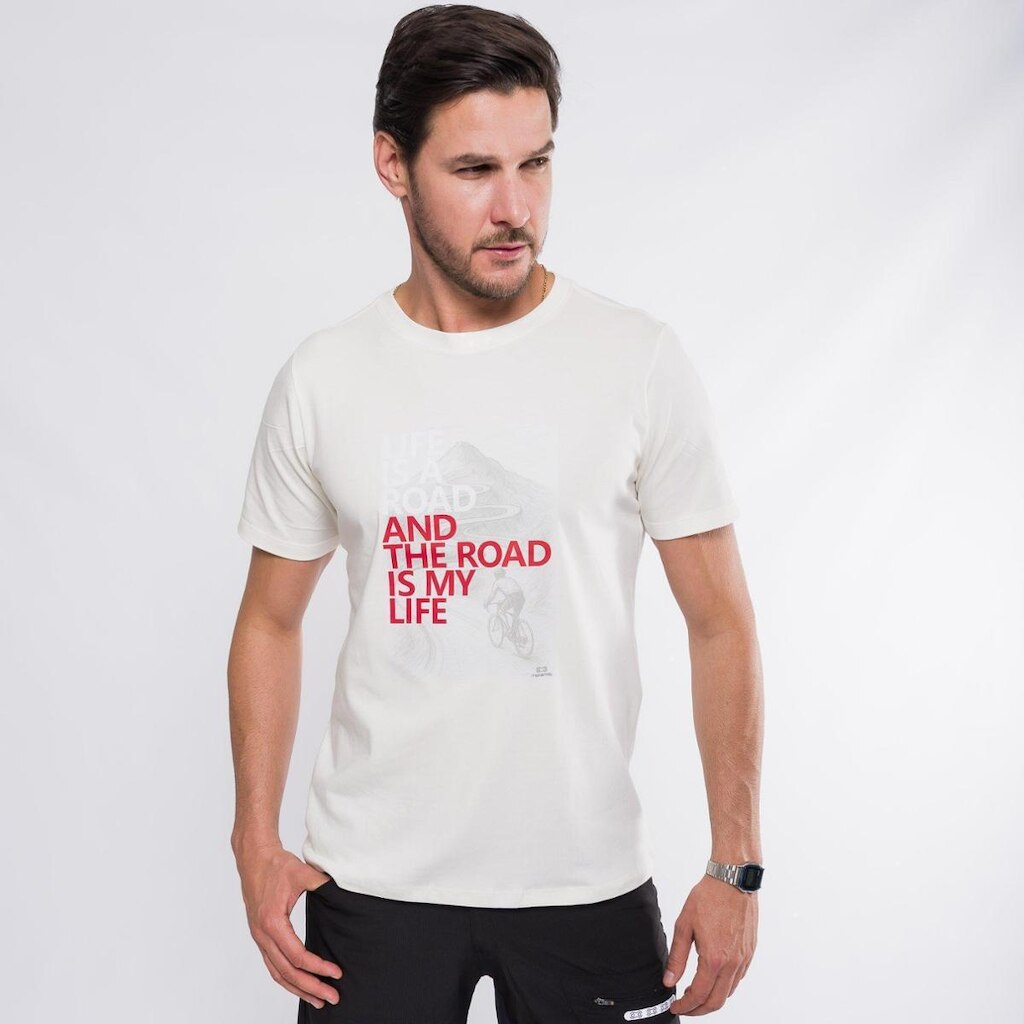 Camiseta Casual Masculina Marcio May Life is a Road