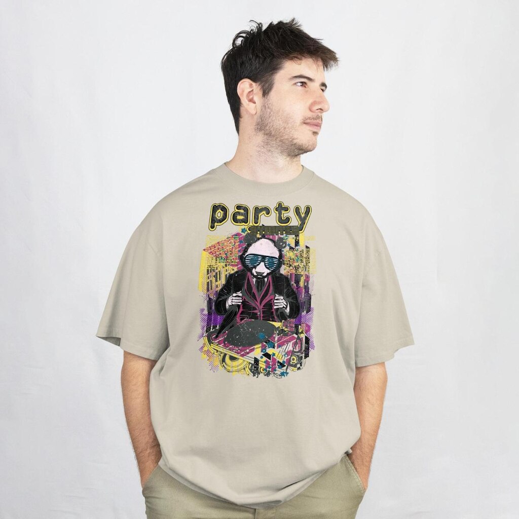 Camiseta Casual Masculina Party Estilosa Confortável Malha Algodão Manga Curta do P ao G1