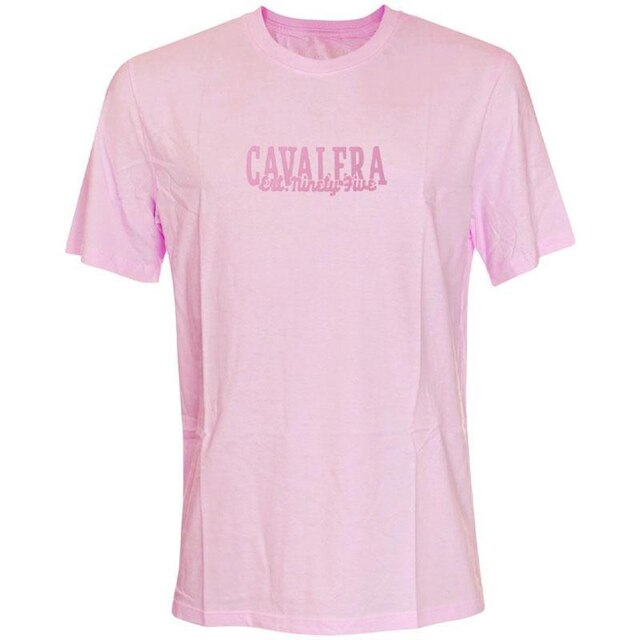 CAMISETA CAVALERA INDIE ASSINATURA CV 95 ROSA MASCULINA