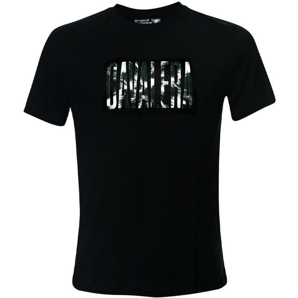 Camiseta Cavalera Indie Logo Fur PB Preta Masculina