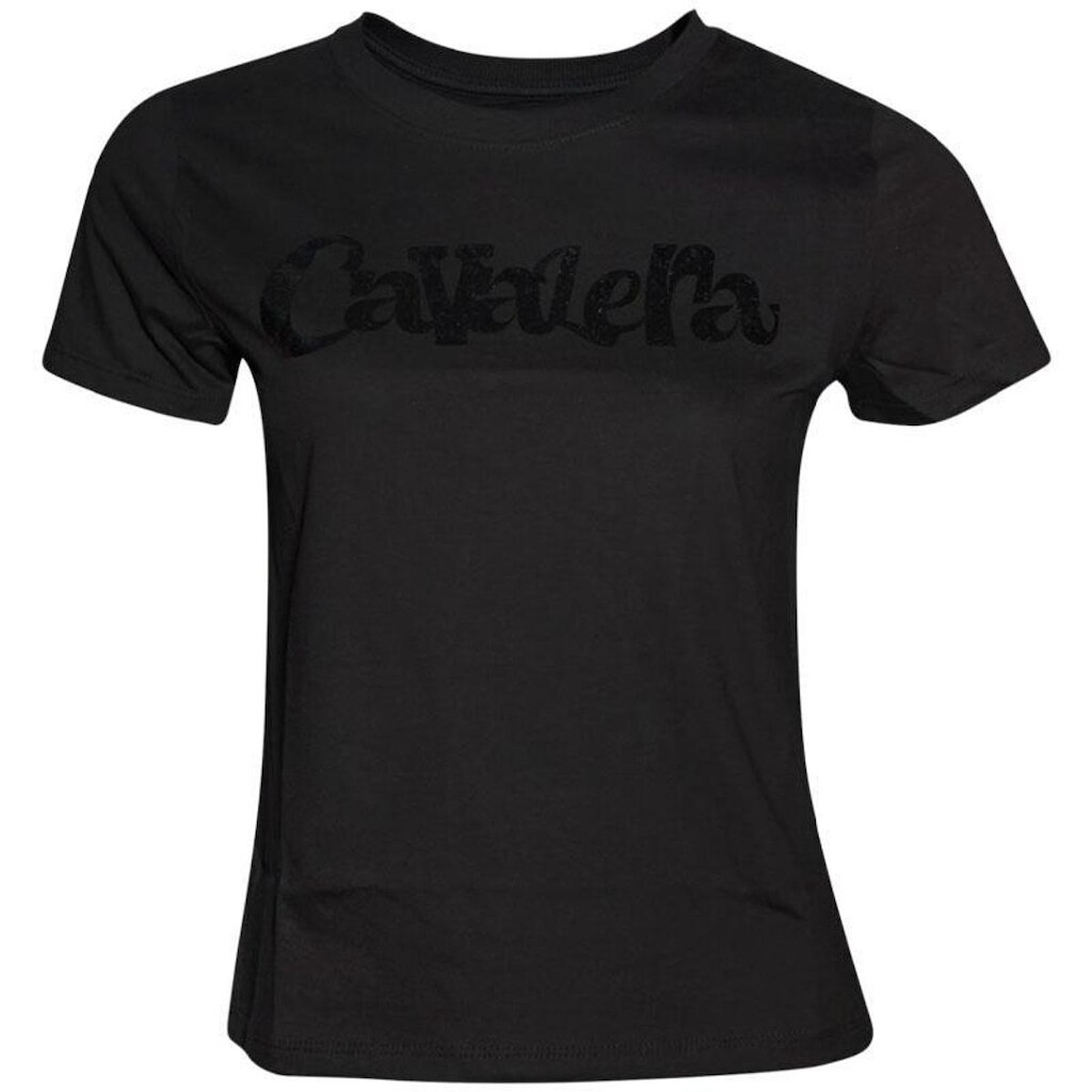 CAMISETA CAVALERA RELAXED ROCK GLIT PRETA FEMININA