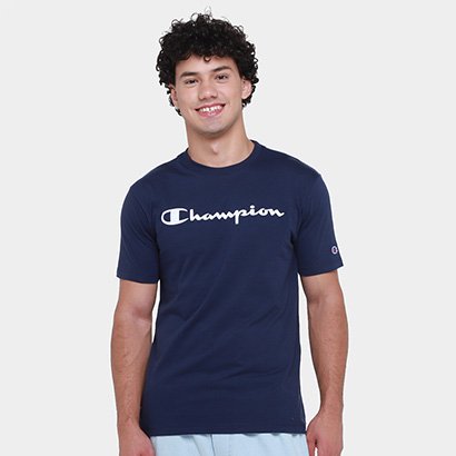 Camiseta Champion Carry Over Clas Script Masculina - Masculino