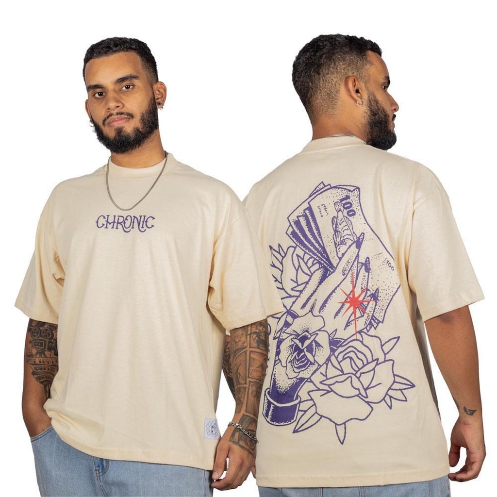 Camiseta Chronic Oversized Bege