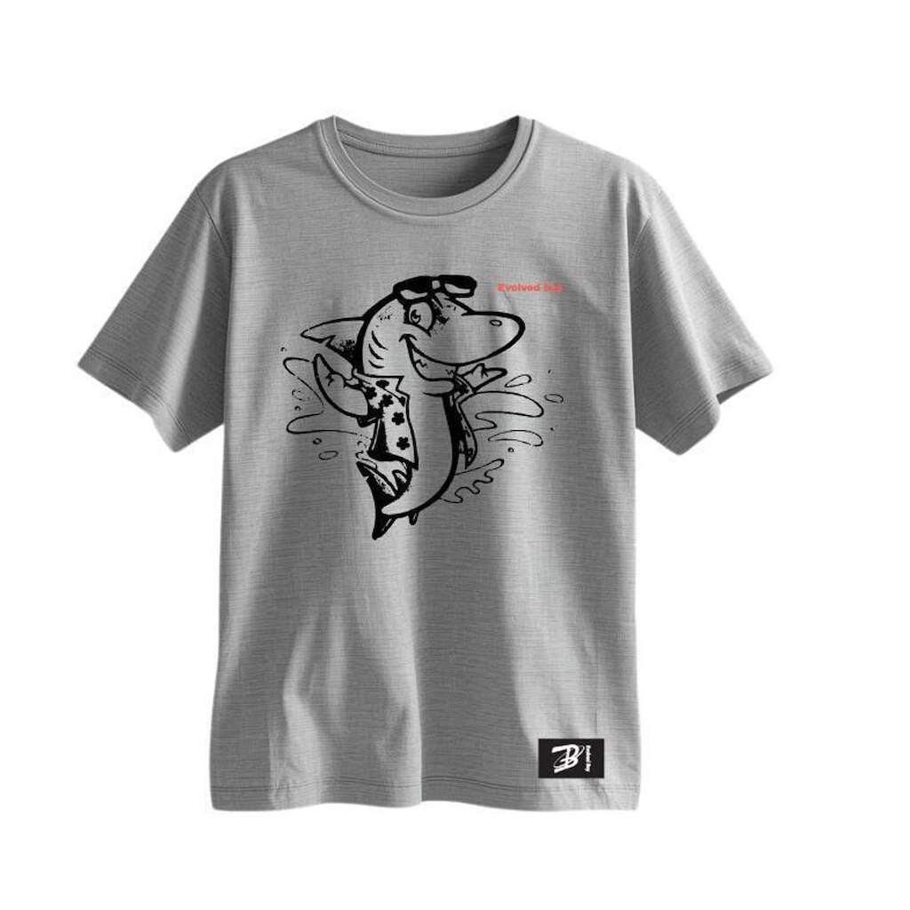 Camiseta Cinza Shark – Streetwear Infantil Evolved Boy