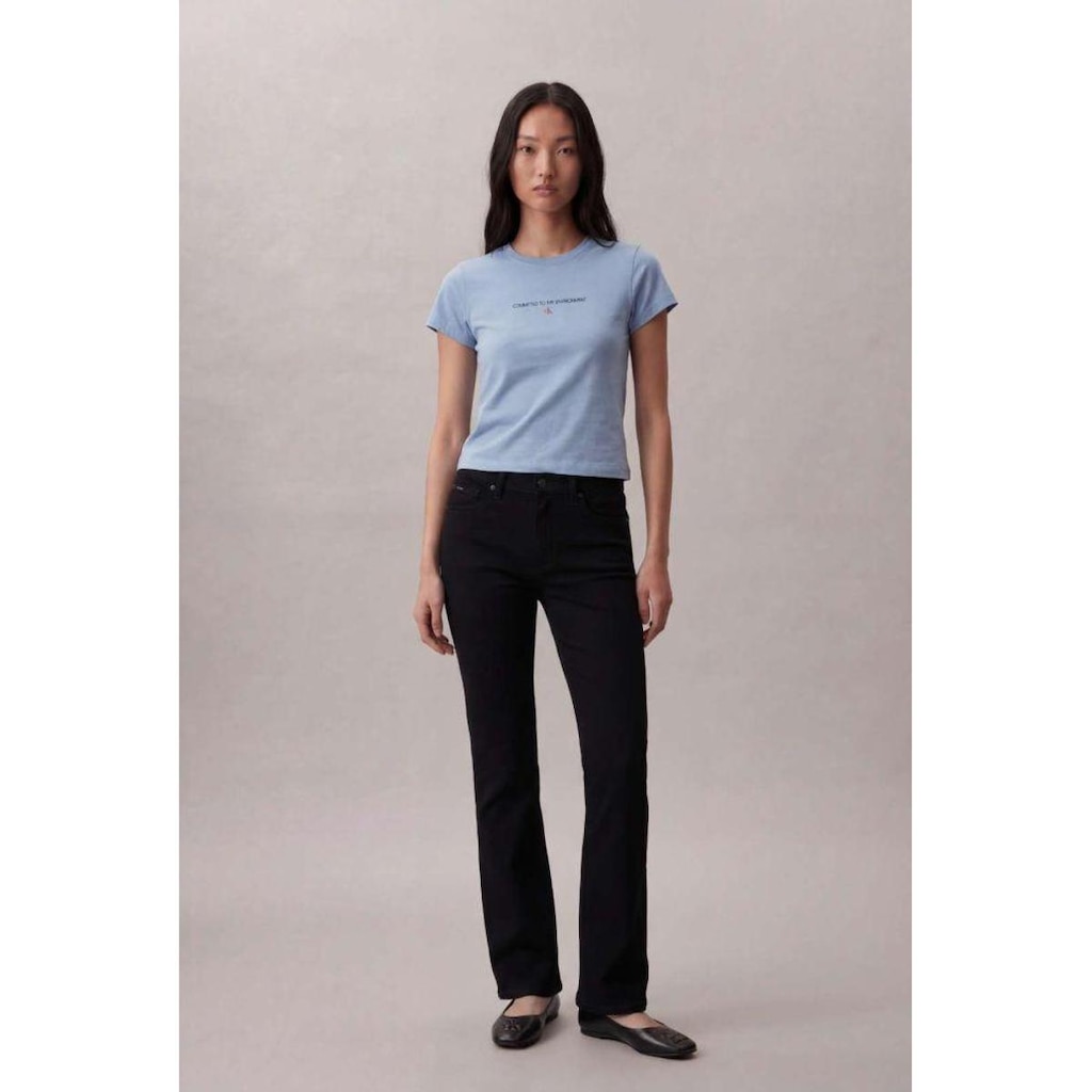 Camiseta Ckj Fem Organic Frase - Azul Claro