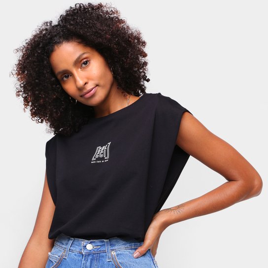 Camiseta Colcci Basic State Of Mind Feminina - Preto