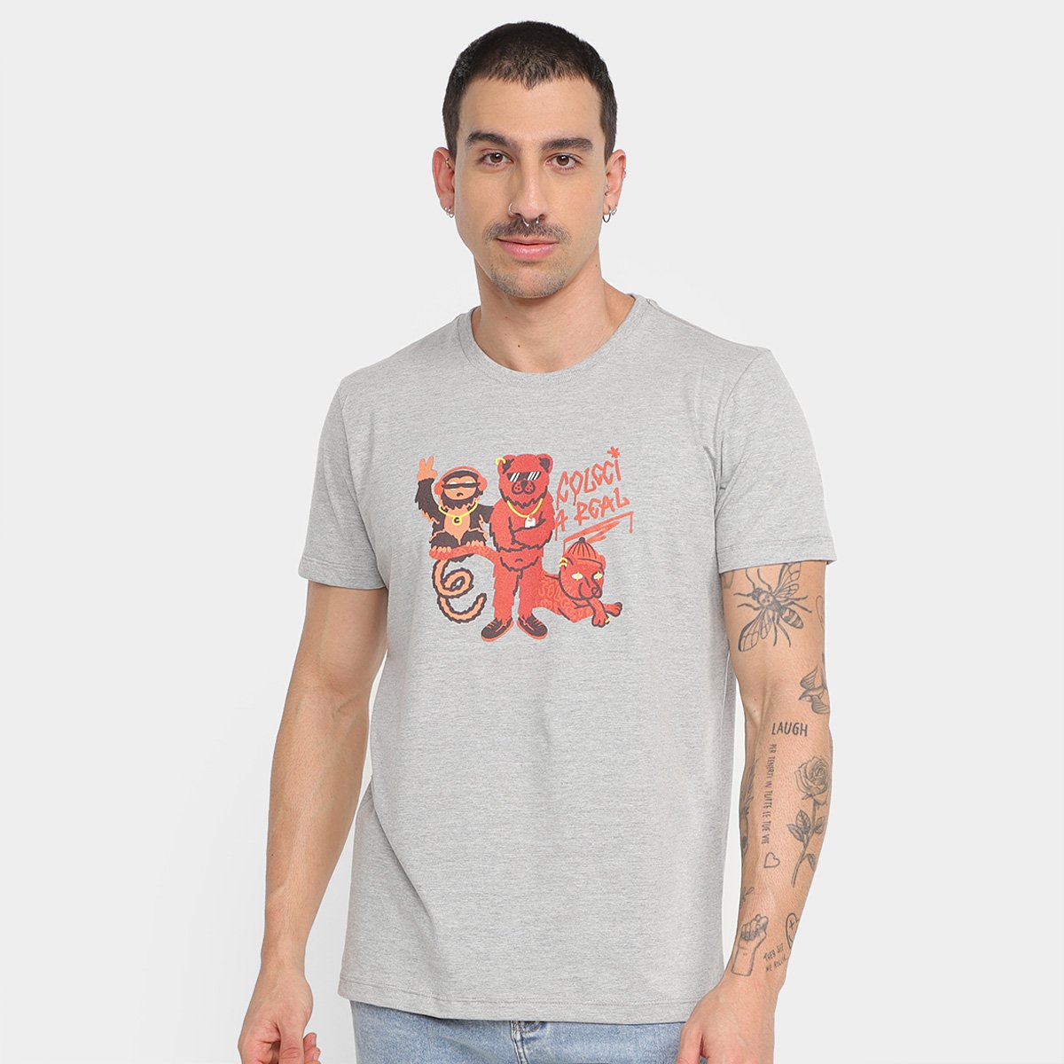 Camiseta Colcci Estampada Masculina - Mescla é boa?
