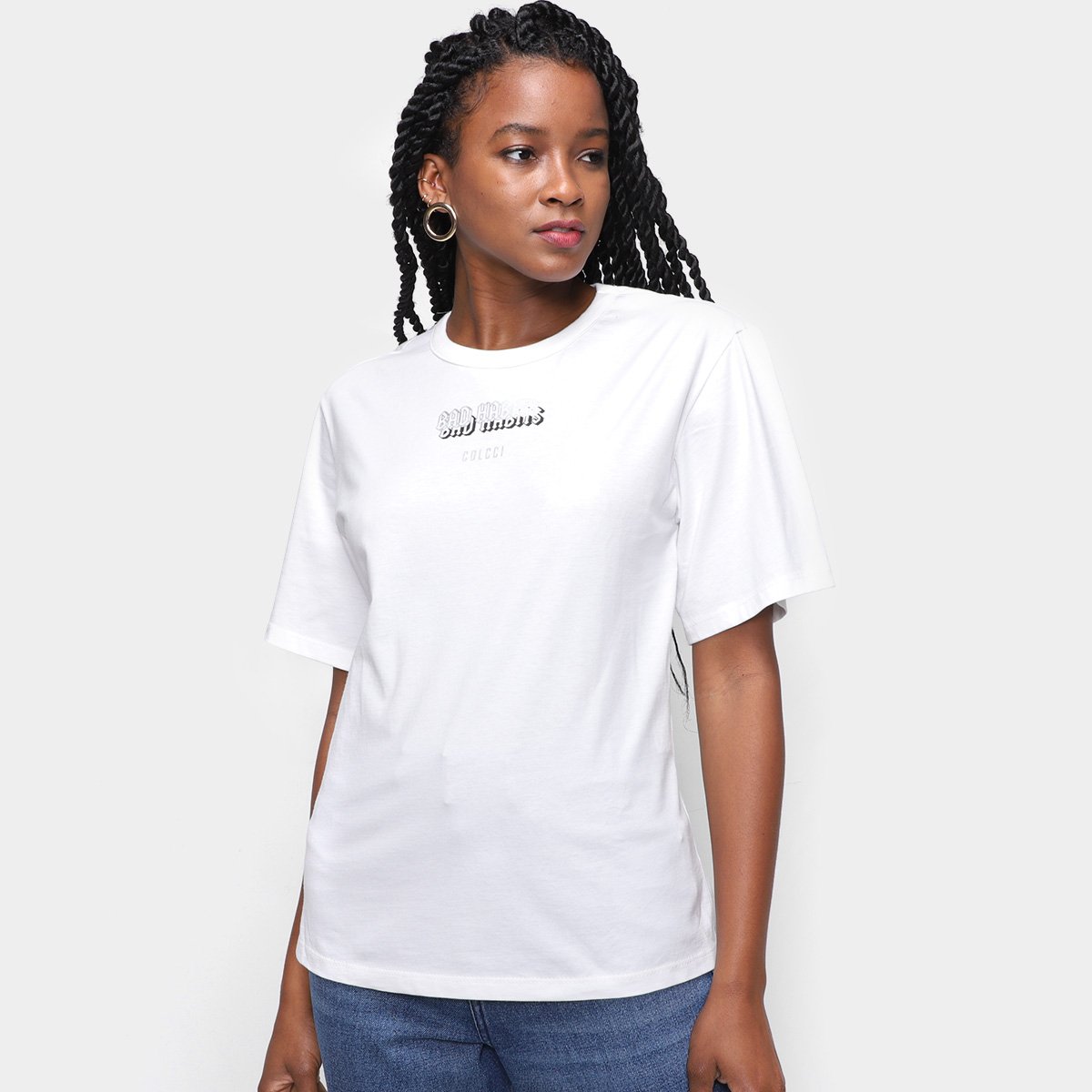 Camiseta Colcci Logo Amarração Nas Costas Feminina - Off White é ruim? Camiseta Colcci Logo Amarração Nas Costas Feminina - Off White é boa?