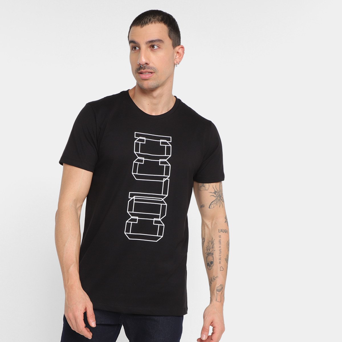 Camiseta Colcci Logo Masculina - Preto Menor preço em Camiseta Colcci Logo Masculina - Preto
