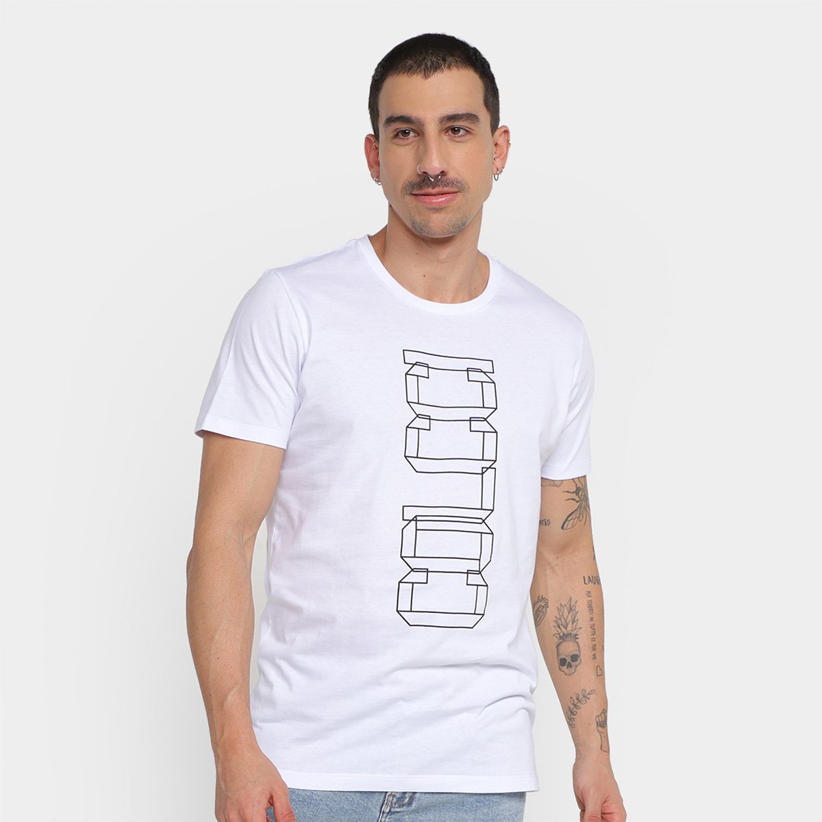Camiseta Colcci Logo Masculina - Branco Menor preço em Camiseta Colcci Logo Masculina - Branco