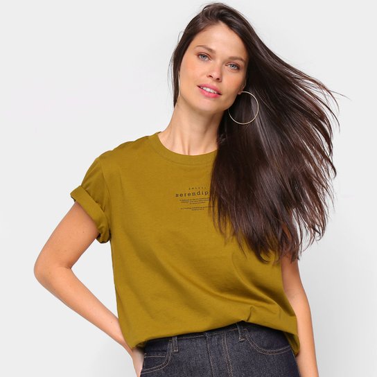 Camiseta Colcci Serendity Feminina - Verde