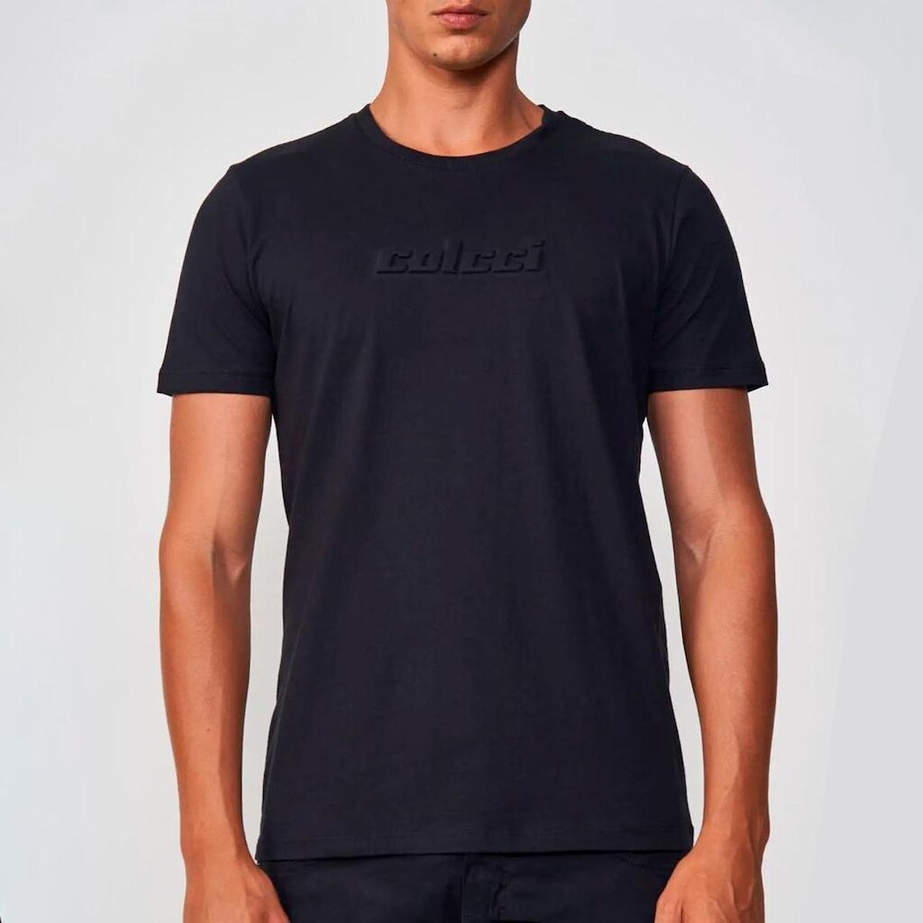 Camiseta Colcci Slim Logo Relevo Masculino