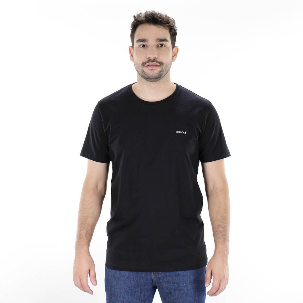 Camiseta Colcci Slim Manga Curta Preto - Masculino