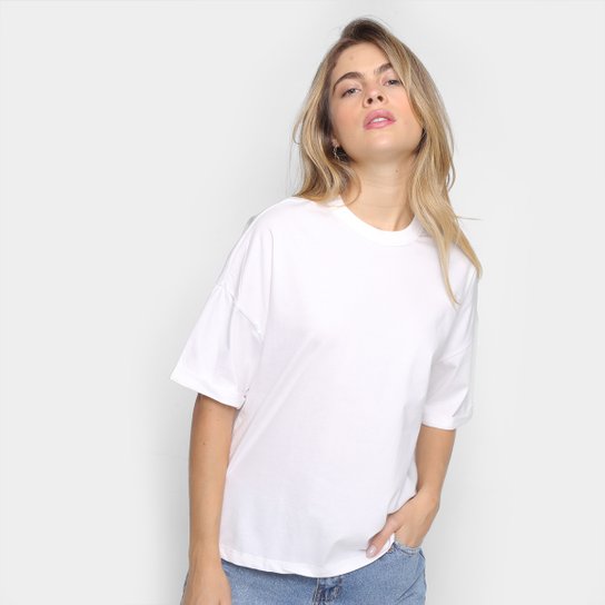 Camiseta Colcci Terra Ampla Feminina - Branco