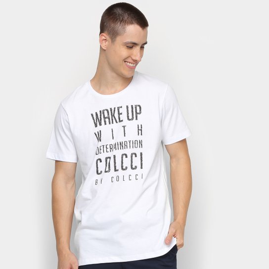 Camiseta Colcci Wake Up With Masculina - Branco