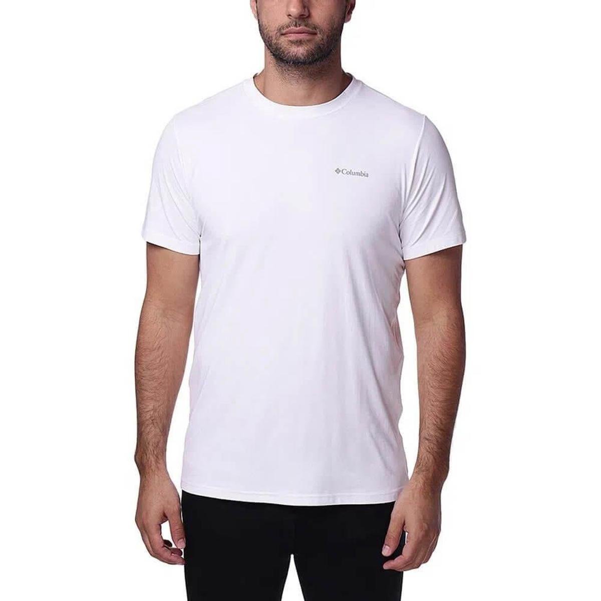 Camiseta Columbia Neblina Manga Curta Masculina -Branca GG Menor preço em Camiseta Columbia Neblina Manga Curta Masculina -Branca GG