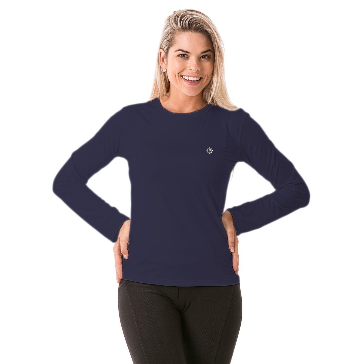 Camiseta com Proteção Solar Manga Longa Extreme UV Ice - Azul Escuro Menor preço em Camiseta com Proteção Solar Manga Longa Extreme UV Ice - Azul Escuro