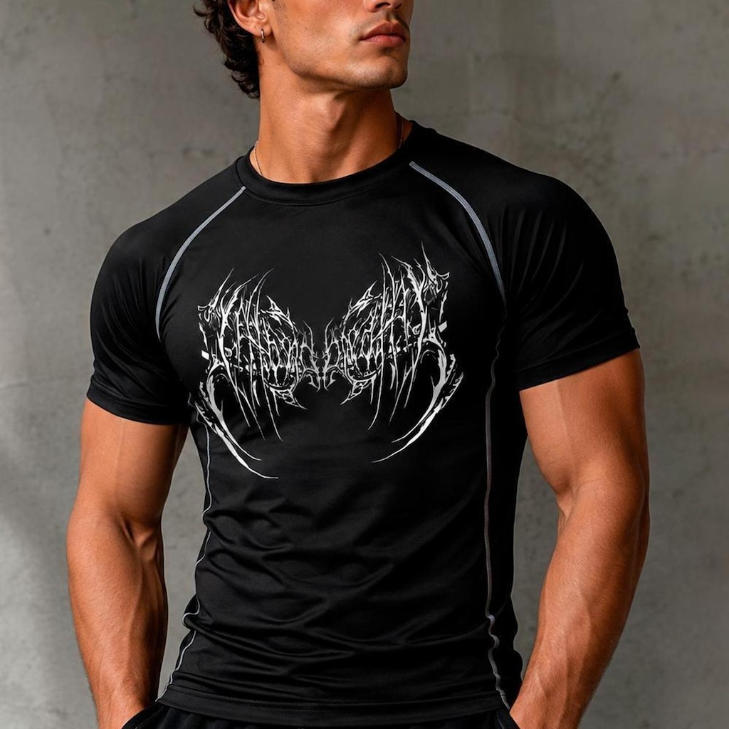 Camiseta Compressao Linha Branca Gotico Treino Academia Gym Musculação