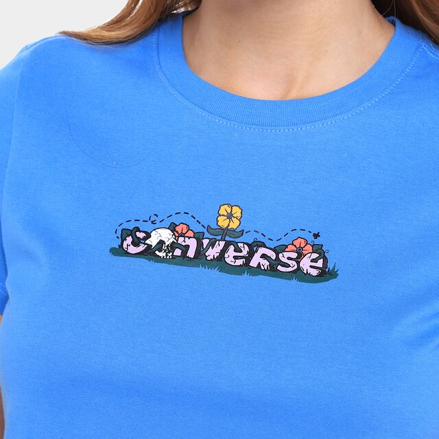Camiseta Converse Cropped Grap Sta Fit Feminina